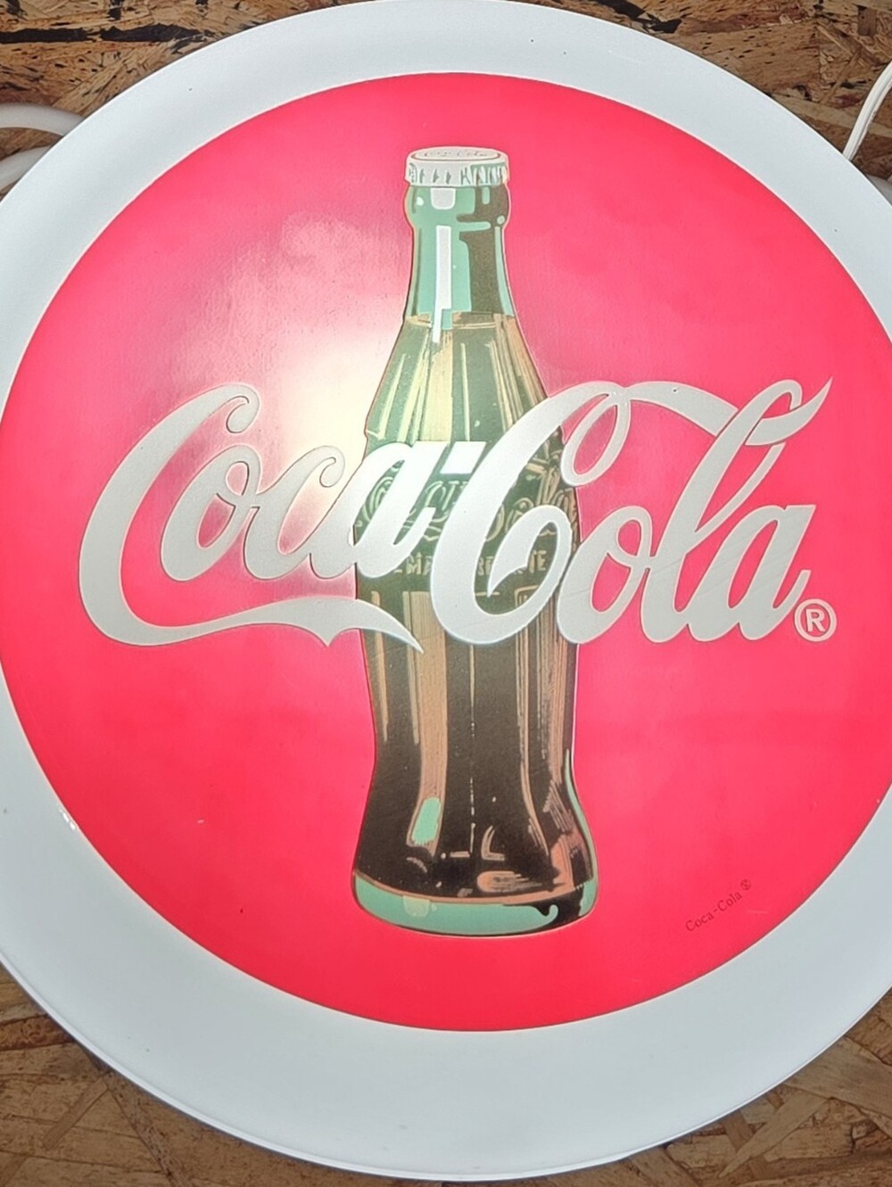 Vintage Coca Cola Bottle Lighted Wall Sconce 12” 1994 Coke Very Good Condition.